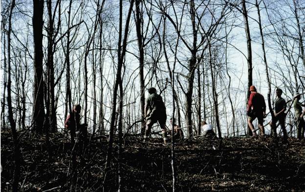 hiking the trail